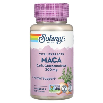 Solaray, istotne ekstrakty, MACA, 300 mg, 60 Vegcaps