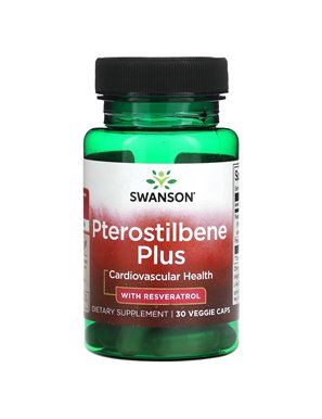 Swanson, Pterostilbene Plus, with Resveratrol, 30 Veggie Caps
