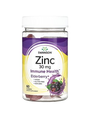 Swanson, Zink, 30 mg, 60 Gummibärchen Swanson, Zink, 30 mg, 60 Gummibärchen