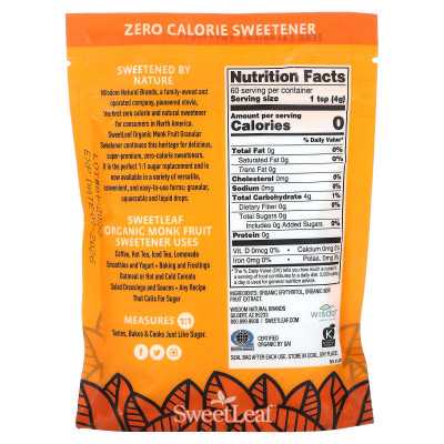 Natural Wisdom, Sweet Leaf, Bio-Mönchssüßstoff, Granulat, 8,47 oz (240 g)