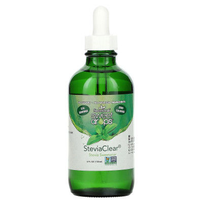 Mądrość naturalna, słodka, słodkie krople, steaviaclear, 4 fl oz (120 ml)