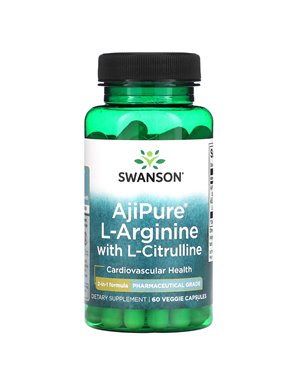 Swanson, AjiPure L-Arginine with L-Citrulline, 60 Veggie Capsules Swanson, AjiPure L-Arginine with L-Citrulline, 60 Veggie Capsules