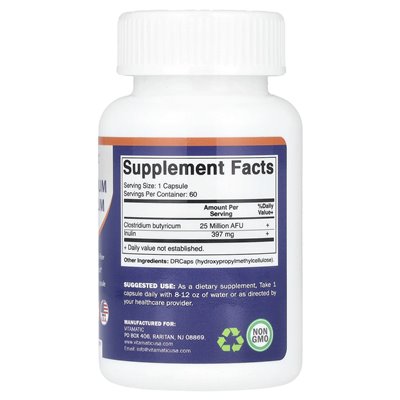 Vitamatic, Clostridium butyricum, 25 milionów AFU, 60 DRCAPS