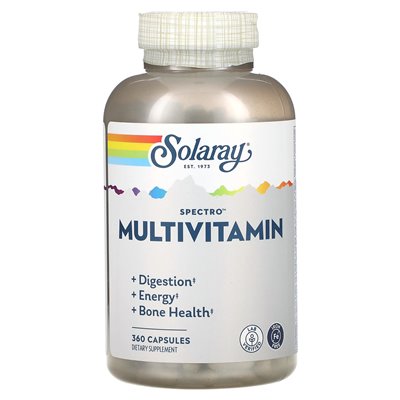 Solaray, Spectro Multiwitamin, Bez żelaza, 360 kapsułek