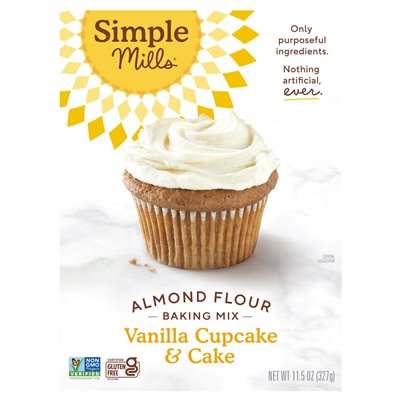 Simple Mills, Backmischung aus Mandelmehl, Vanille-Cupcake und -Kuchen, 11,5 oz (327 g) Simple Mills, Backmischung aus Mandelmehl, Vanille-Cupcake und -Kuchen, 11,5 oz (327 g)