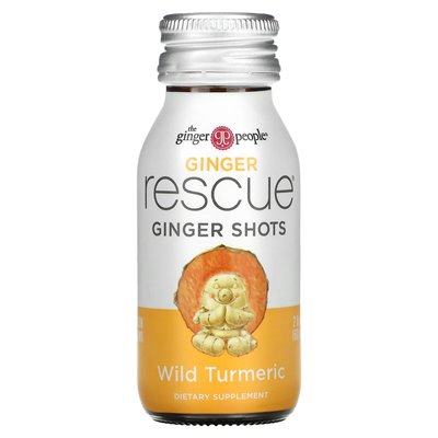 The Ginger People, Ginger Rescue Strzały, dzika kurkuma, 2 flory (60 ml)