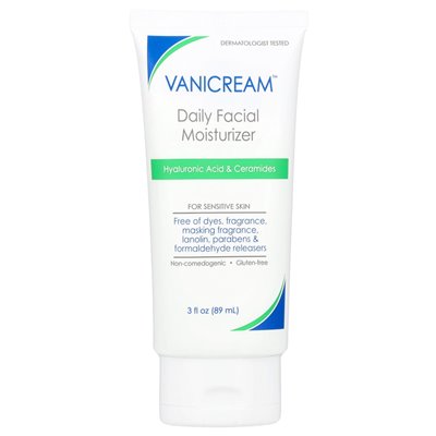 Vanicream, Tägliche Feuchtigkeitscreme für das Gesicht für empfindliche Haut, ohne Duftstoffe, 3 fl oz (89 ml)