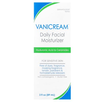 Vanicream, Tägliche Feuchtigkeitscreme für das Gesicht für empfindliche Haut, ohne Duftstoffe, 3 fl oz (89 ml)