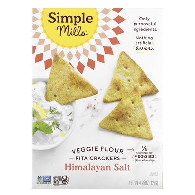 Simple Mills, Vegetarian Flour Crackers, Himalayan Salt, 4.25 oz (120 g)