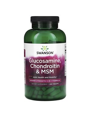 Swanson, Glucosamin, Chondroitin und MSM, 240 Tabletten