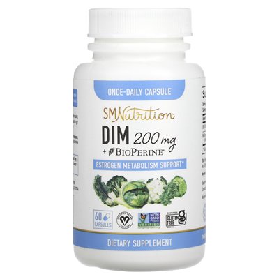 Smnutrition, DIM + Bioperine®, 200 mg, 60 capsules
