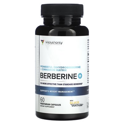 Vitauthority, Berberin plus mit Dihydroxoberberin und Zimt Cyjlon, 60 vegetarische Kapseln