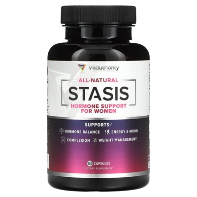 Vitauthority, Stasis – Natürliche Hormonunterstützung für Frauen, 120 Kapseln