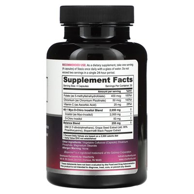 Vitauthority, Stasis Women's Natural Hormone Support, 120 kapsułek