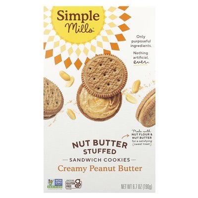 Simple Mills, Peanut Butter Sandwiches, Creamy Peanut Butter, 6.7 oz (190 g)