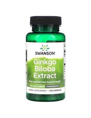 Swanson, Ginkgo Biloba-Extrakt, 60 mg, 120 Kapseln
