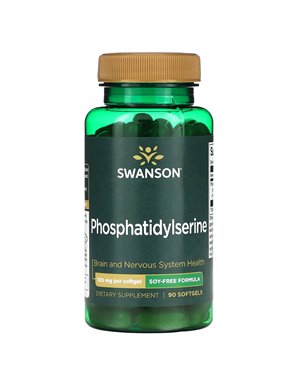 Swanson, Phosphatidylserin, Sojafreie Formel, 100 mg, 90 Weichkapseln Swanson, Phosphatidylserin, Sojafreie Formel, 100 mg, 90 Weichkapseln
