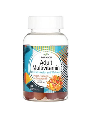 Swanson, Adult Multivitamin, Peach, Orange & Strawberry, 60 Gummies