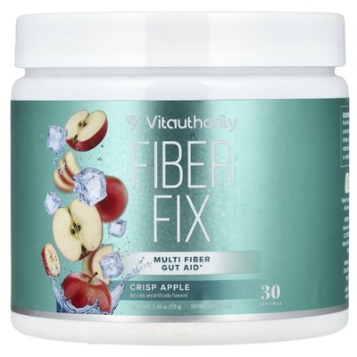 Vitauthority, Fiber Fix, Multi Fiber Gut Aid, Crisp Apple, 5,6 uncji (159 g)