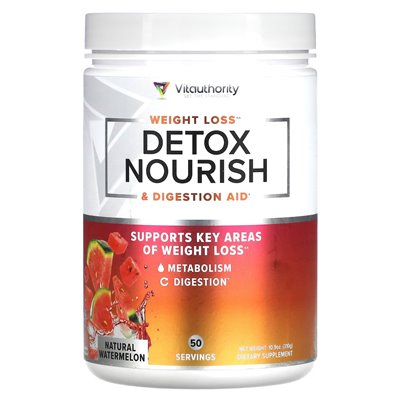 Vitauthority, Detox Nourish, Gewichtsverlust- und Verdauungshilfe, natürliche Wassermelone, 10,9 oz (310 g)
