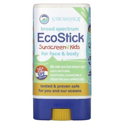 Stream2sea, Ecostick Sunscreen 4 Kids, SPF 35+, Fragrance Free, 0,5 uncji (16 g)