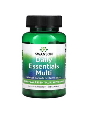 Swanson, Daily Essentials Multi, 100 Capsules Swanson, Daily Essentials Multi, 100 Capsules