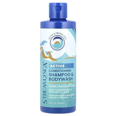 Stream2Sea, aktywny szampon kondycjonujący i doleśnia, 8,5 fl oz (250 ml)