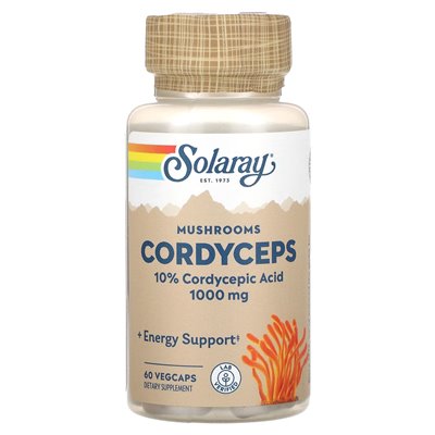 Solaray, Pilze, Cordyceps, 1000 mg, 60 vegetarische Kapseln (500 mg pro Kapsel)