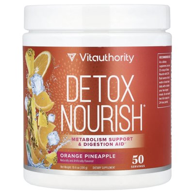 Vitauthority, detox odżywia, pomarańczowy ananas, 10,6 uncji (300 g) Vitauthority, detox odżywia, pomarańczowy ananas, 10,6 uncji (300 g)