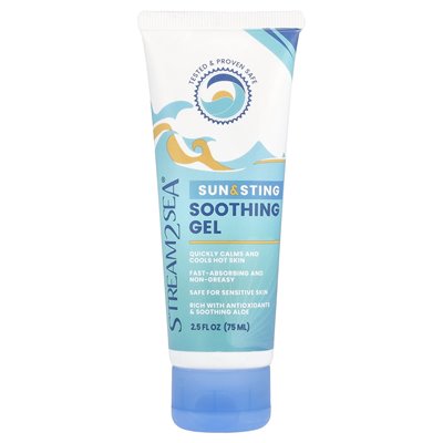 Stream2sea, Sun &amp Sting kojący żel, 2,5 fl oz (75 ml)