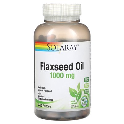 Solaray, Leinsamenöl, 1000 mg, 240 Softgelkapseln (333 mg pro Softgelkapsel)