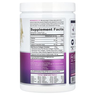 Vitauthority, Multi Colagen Protein+, Pina Colada, 9,94 uncji (282 g)