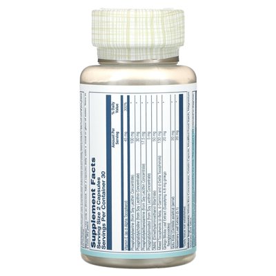 Solaray, Phosphatidylserin plus, 60 Kapseln