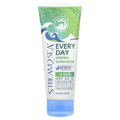 Stream2Sea, Every Day Mineral Sunscreen, SPF 45, 4 Kids, 2.5 fl oz (75 ml) Stream2Sea, Every Day Mineral Sunscreen, SPF 45, 4 Kids, 2.5 fl oz (75 ml)