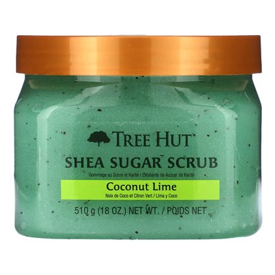 Tree Hut, Shea Sugar Scrub, Coconut Lime, 18 uncji (510 g)