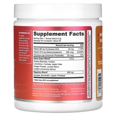 Vitauthority, Detox Nourish, Pink Lemonade, 10,9 uncji (310 g)