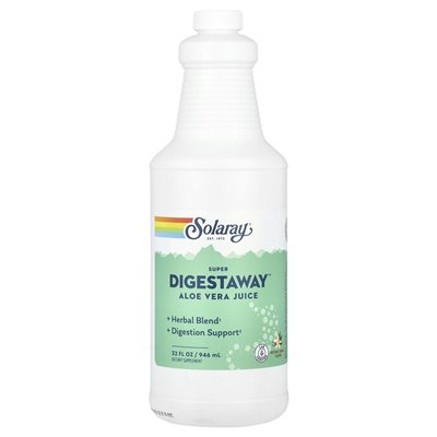 Solaray, Super Digestaway™ Aloe Vera-Saft, natürliche Vanille, 32 Fl Oz (946 ml)