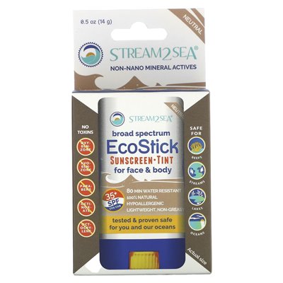 Stream2Sea, EcoStick Sunscreen Tint, SPF 35+, Neutral, 0.5 oz (14 g) Stream2Sea, EcoStick Sunscreen Tint, SPF 35+, Neutral, 0.5 oz (14 g)