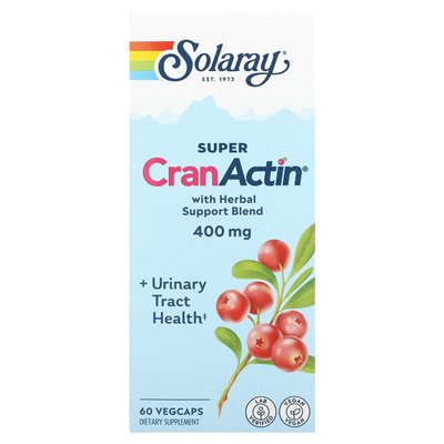 Solaray, Super Cranactin mit Kräuterunterstützungsmischung, 400 mg, 60 vegetarische Kapseln