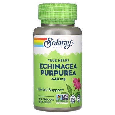 Solaray, True Herbs, Echinacea Purpurea, 440 mg, 100 Vegcaps