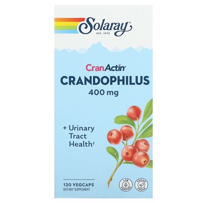 Solaray, Cranactin, Crandophilus, 400 mg, 120 Vegcaps (200 mg na kapsułkę) Solaray, Cranactin, Crandophilus, 400 mg, 120 Vegcaps (200 mg na kapsułkę)