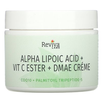 Reviva Labs, alfa kwas lipoinowy, krem ​​witaminy C i krem ​​DMAE, 2 uncje (55 g)