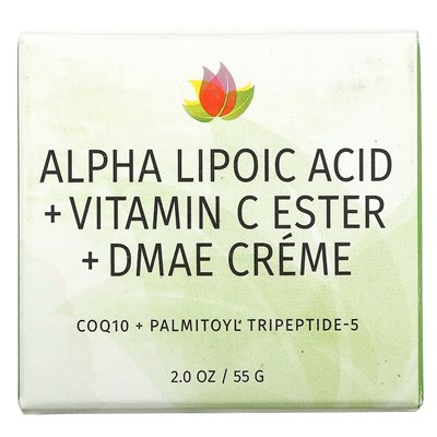Reviva Labs, alfa kwas lipoinowy, krem ​​witaminy C i krem ​​DMAE, 2 uncje (55 g)