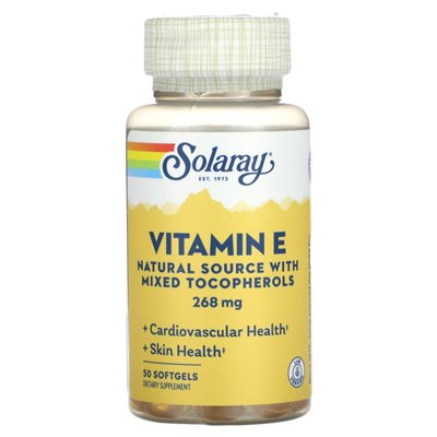 Solaray, witamina E, 268 mg, 50 miękkich