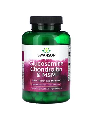Swanson, Glucosamin, Chondroitin und MSM, 120 Tabletten Swanson, Glucosamin, Chondroitin und MSM, 120 Tabletten