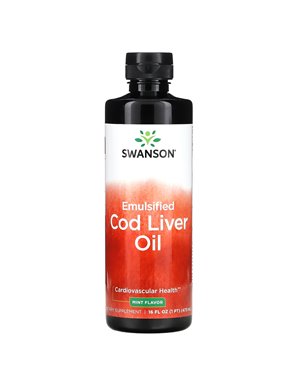 Swanson, Emulsified Cod Liver Oil, Mint, 16 oz (473 ml) Swanson, Emulsified Cod Liver Oil, Mint, 16 oz (473 ml)