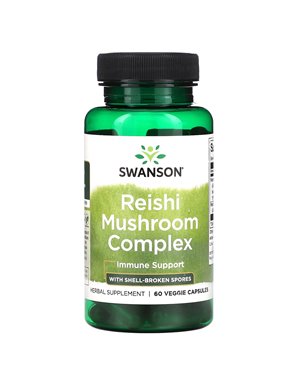 Swanson, Reishi Mushroom Complex with Crushed Spore Shells, 60 Vegetarian Capsules