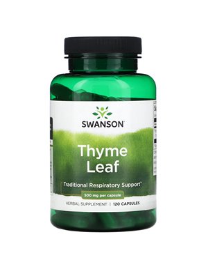 Swanson, Listek Tymianku, 500 mg, 120 Kapsułek