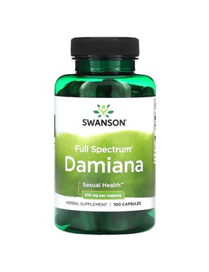 Swanson, Pełen Spektrum Damiana, 510 mg, 100 kapsułek Swanson, Pełen Spektrum Damiana, 510 mg, 100 kapsułek