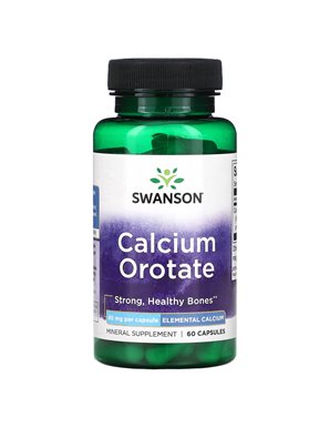 Swanson, Orotinian Wapnia, 85 mg, 60 Kapsułek Swanson, Orotinian Wapnia, 85 mg, 60 Kapsułek